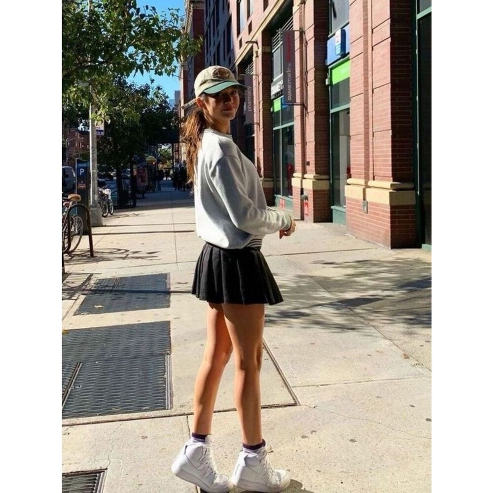 As Revival Altar’d State Black Pleated High Waist Tennis Athletic Mini Skirt